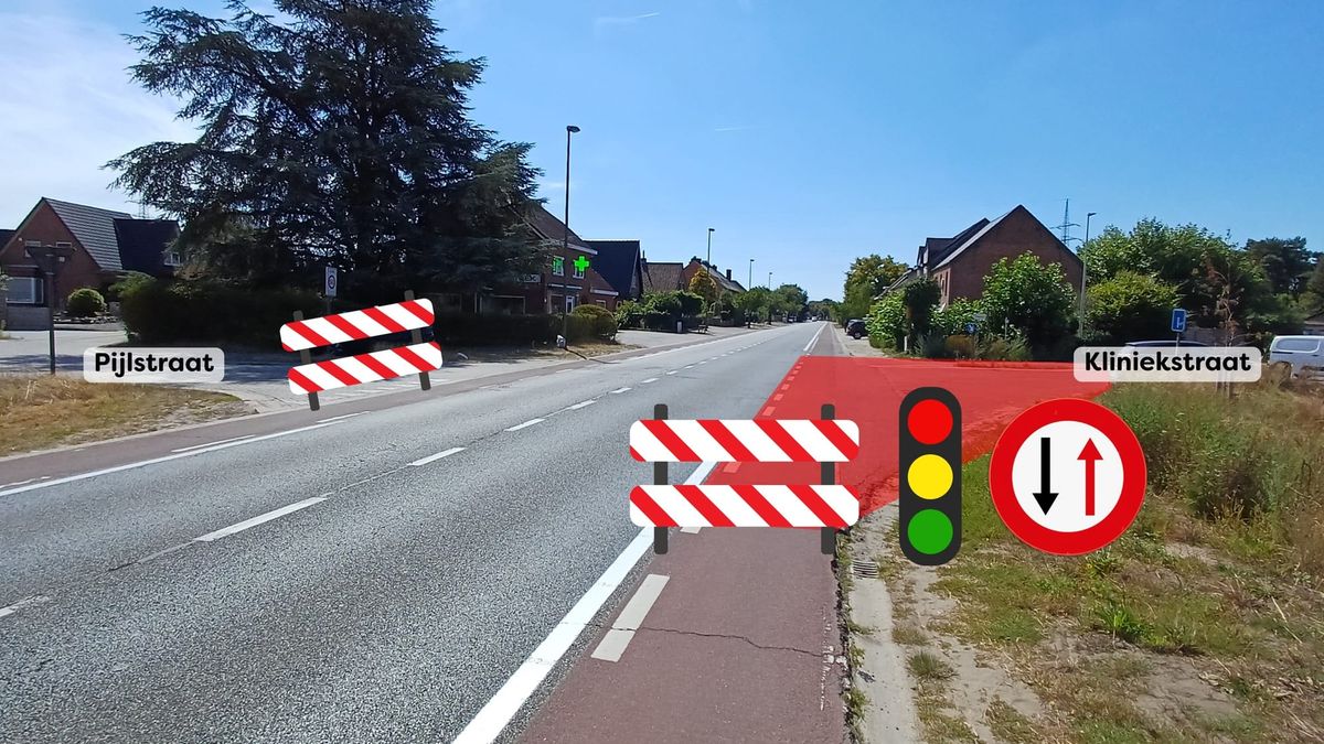 Beurtelings verkeer in de Stationsstraat van 1 t.e.m. 12 september
