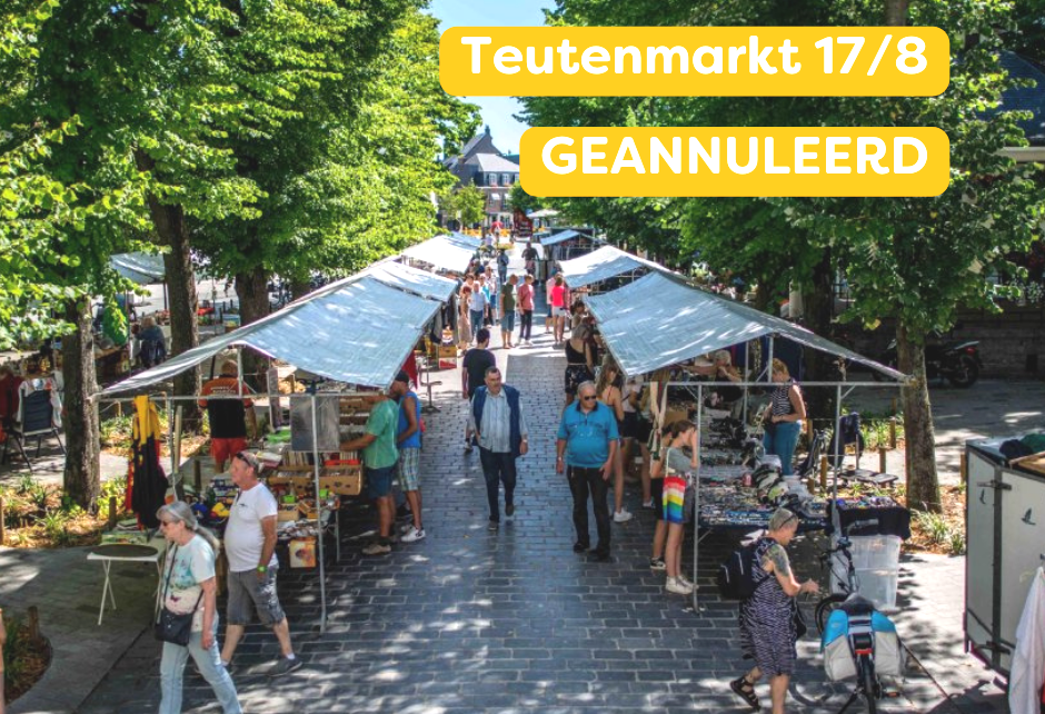 Geen Teutenmarkt op 17 augustus