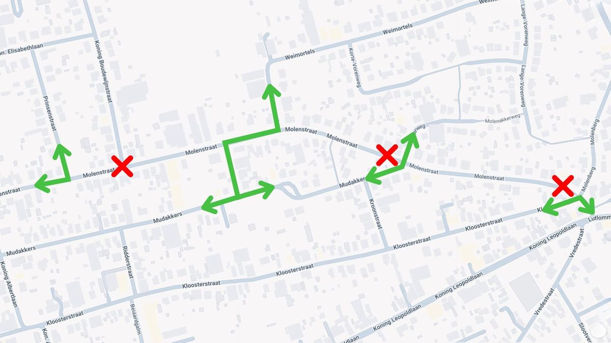 Vanaf dinsdag Molenstraat op drie plaatsen afgesloten