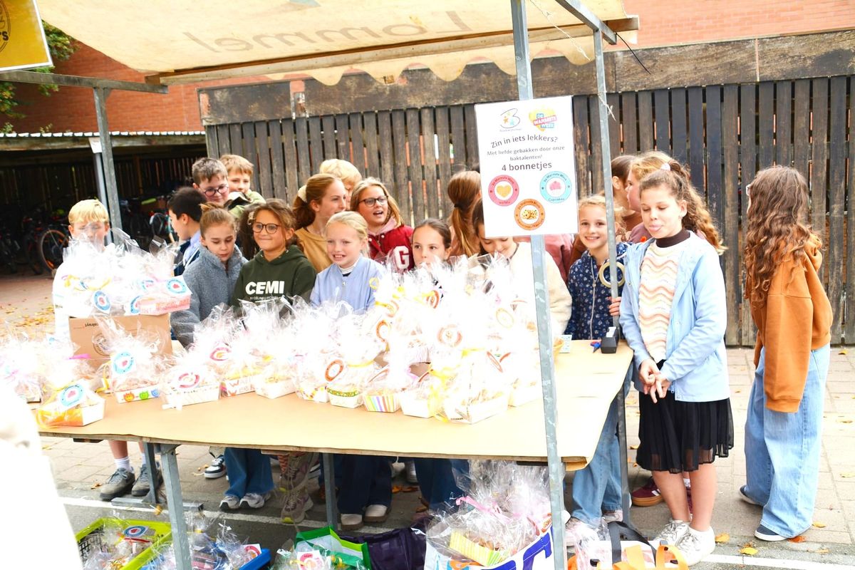 Slotdag van de 'Warmste Week' actie op de Boudewijnschool
