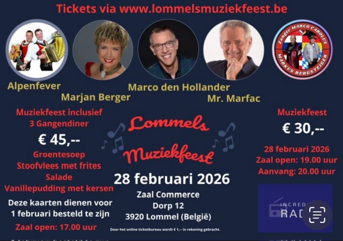 Lommels Muziekfeest komt er bijna aan