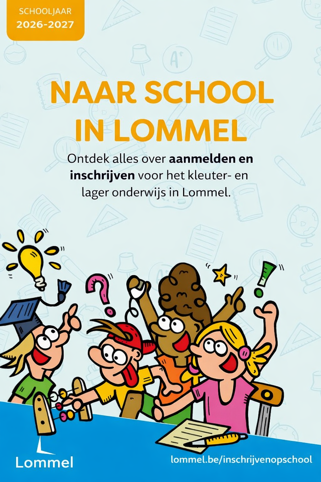Inschrijvingen basisonderwijs in Lommel starten op 24 februari