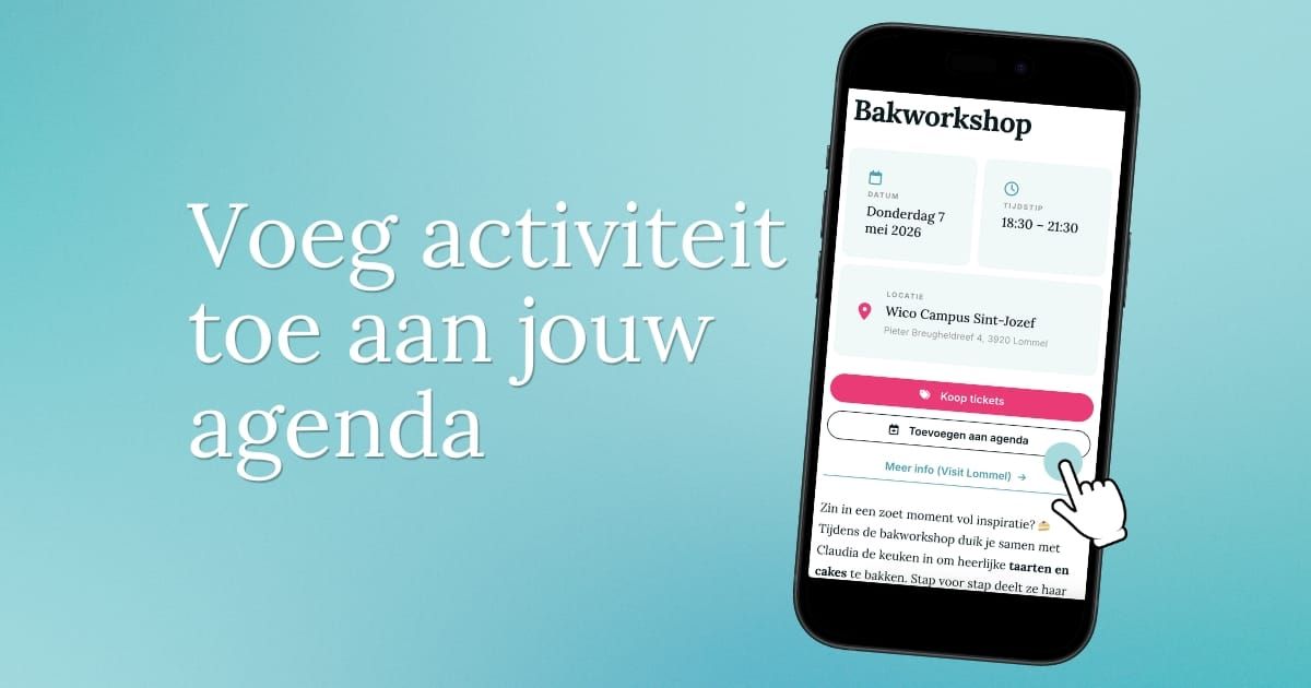Geen activiteit meer missen: voeg ze nu toe aan je eigen agenda