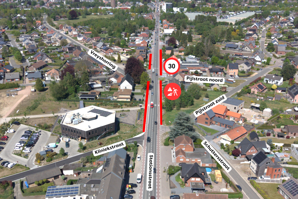 Fietsers en voetgangers kunnen weer door Stationsstraat vanaf morgen - dinsdag 16 juni