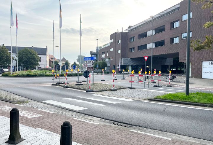 Werken aan rotonde Kerkplein