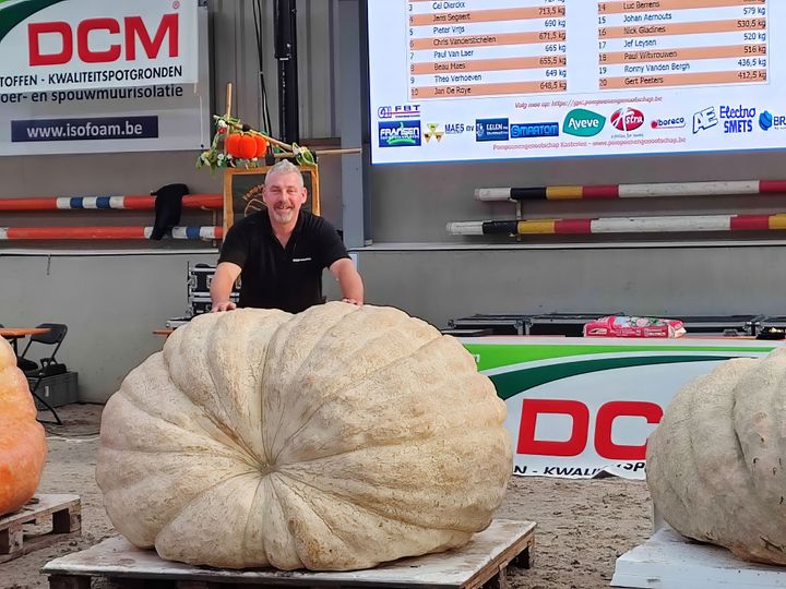 Chris Vanderstichelen zesde in BK zwaarste pompoen