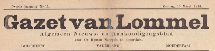Gazet van Lommel - 15 maart 1914