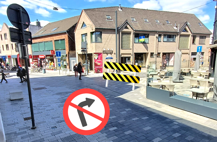 Opgelet: u kan de Kloosterstraat niet meer in via Kerkstraat