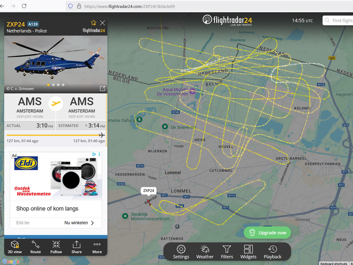 Wat  zocht deze heli?