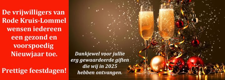 Alvast Nieuwjaarswensen vanwege het Rode Kruis