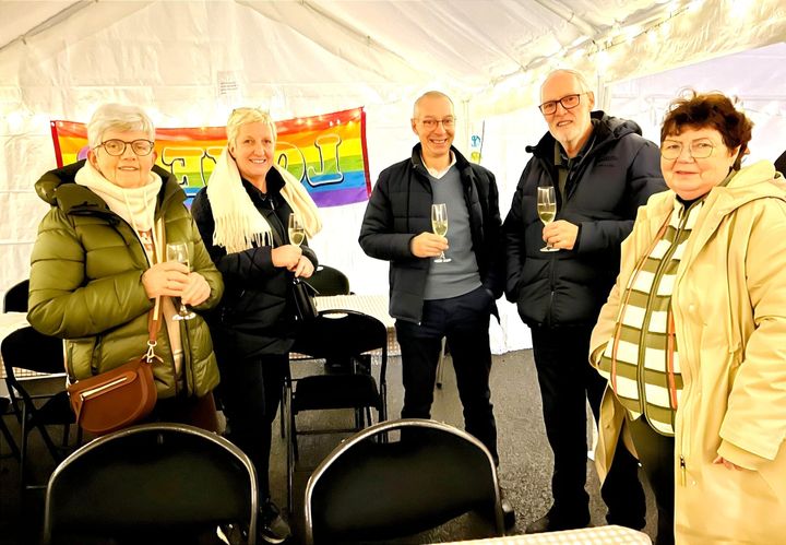 Nieuwjaarsdrink in de Koning Boudewijnstraat