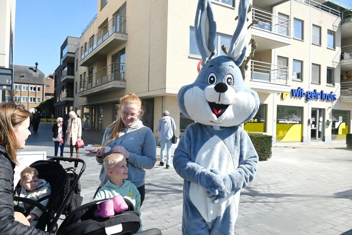 Paashaas op de markt vandaag