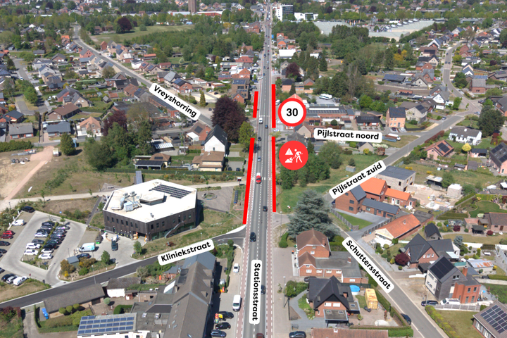 Fietsers en voetgangers kunnen weer door Stationsstraat vanaf morgen - dinsdag 16 juni