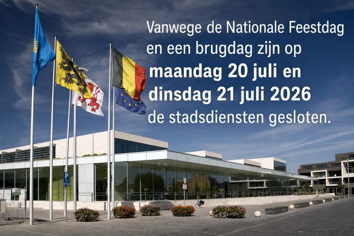 Stadsdiensten vandaag en morgen gesloten
