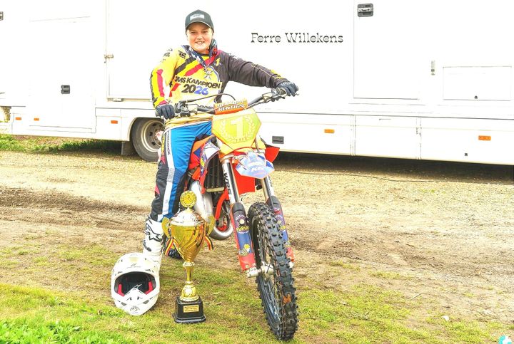Ferre Willekens motorcross kampioen