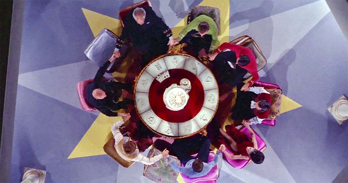Redjac in "Wolf in the Fold," appearing as a glowing red energy field against a dark background, evoking menace and horror.