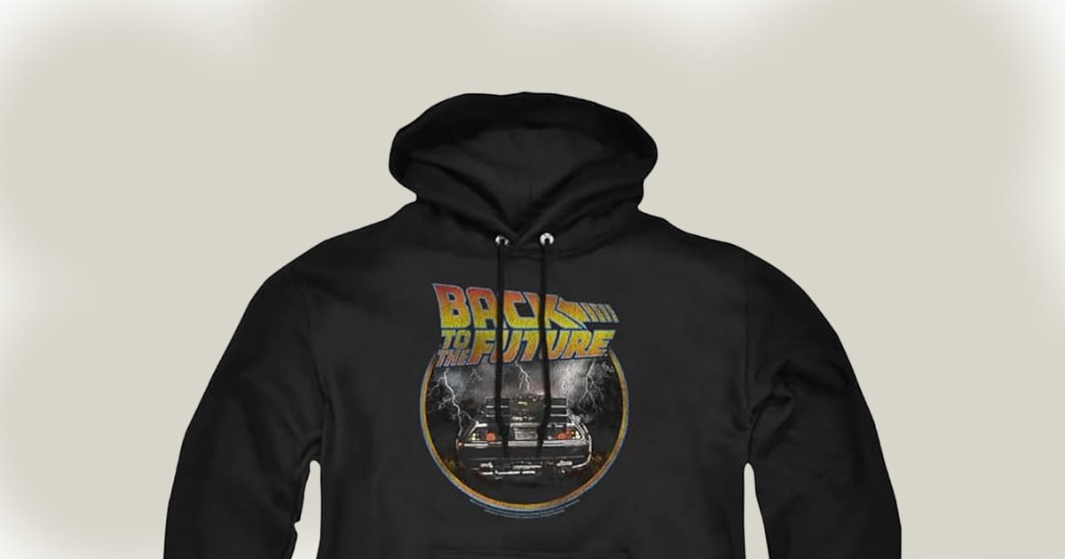 Hoodie with Back to the Future image.