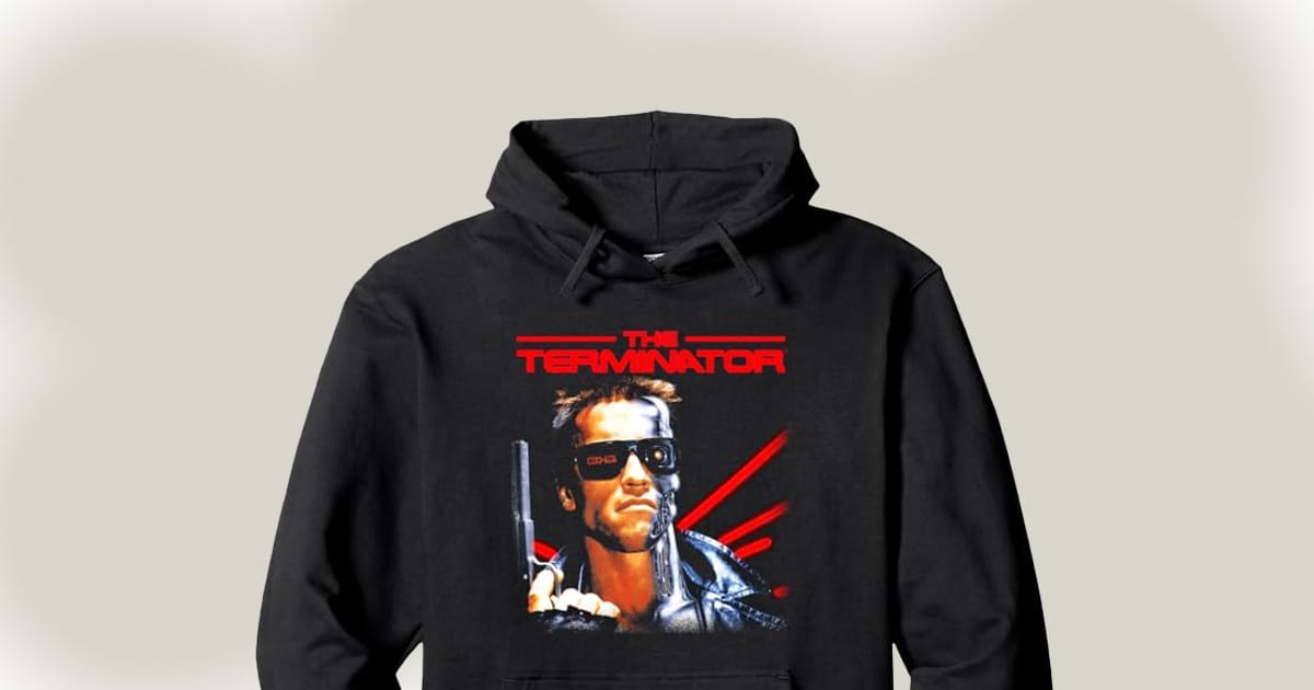 Image of a hoodie with The Terminator on it.