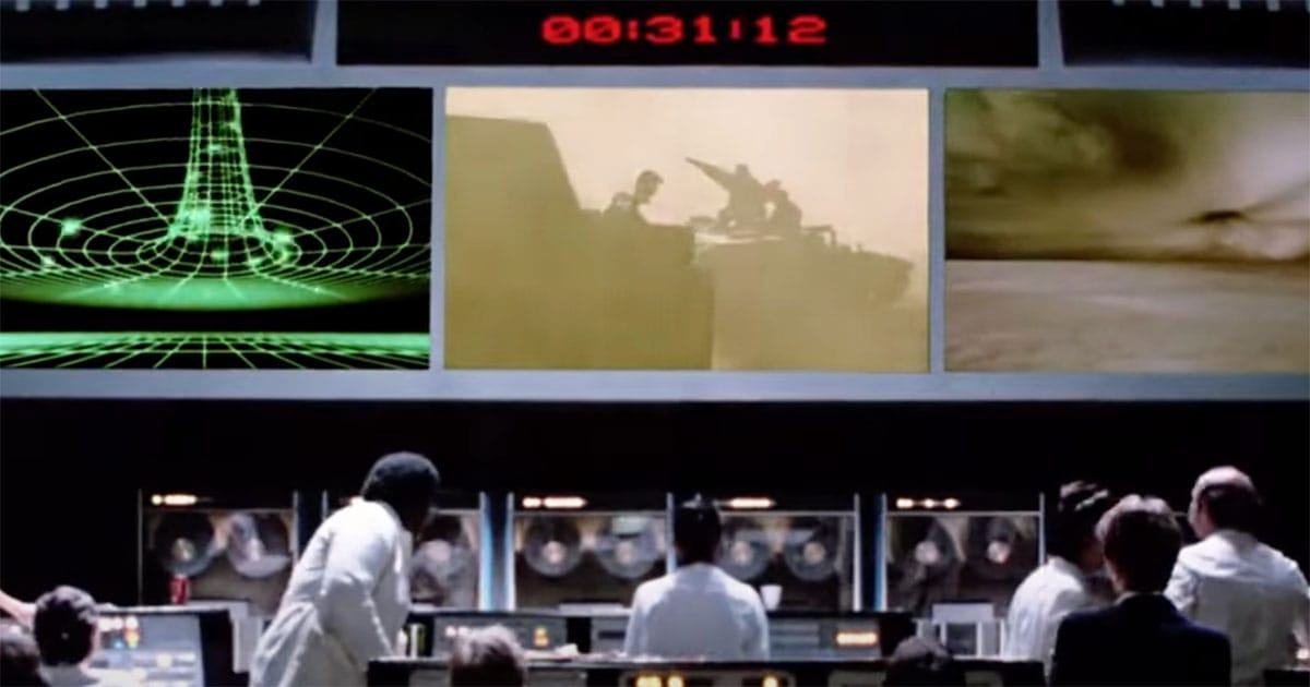 Image of computer screens showing a type of worm hole.