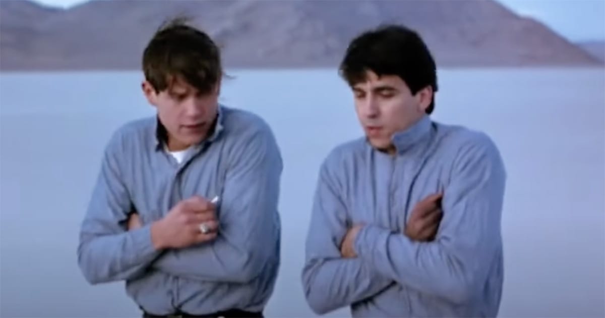 Image of David and Jim in the dessert after reappearing.