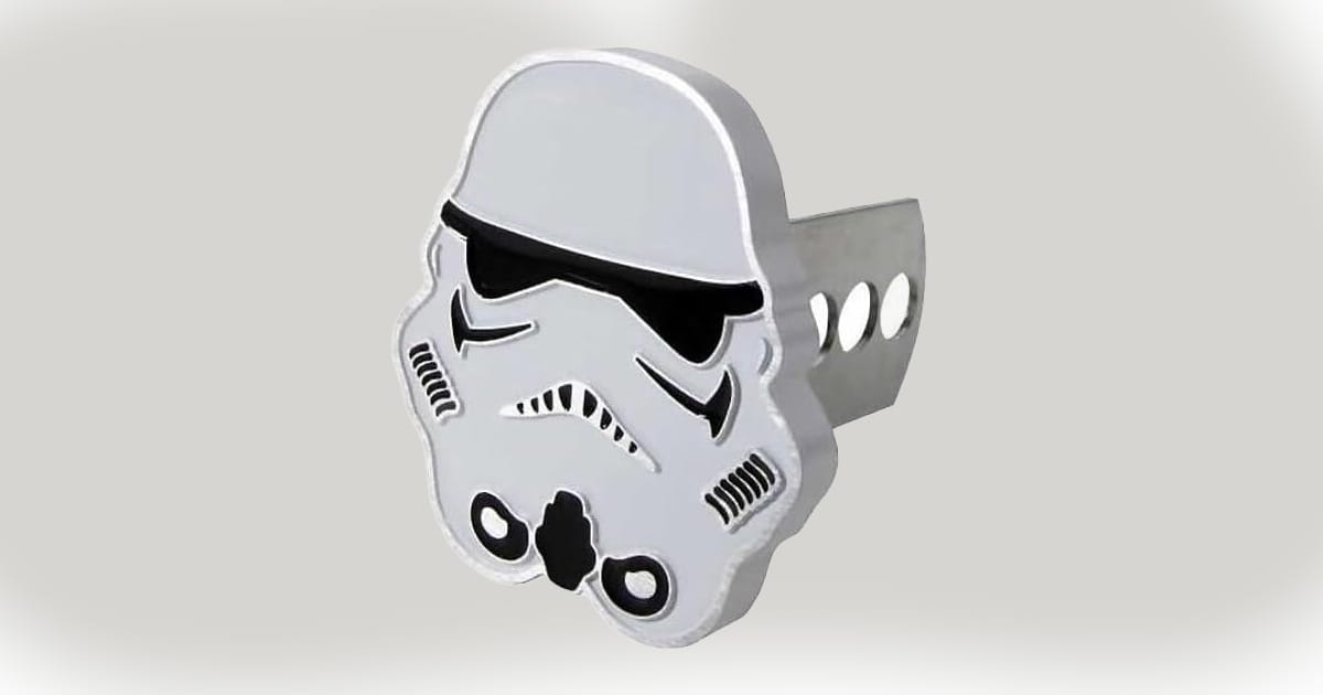 Stormtrooper hitch cover.