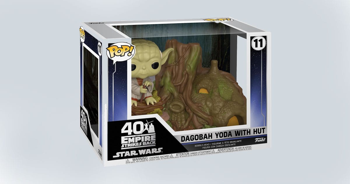 Funko Pop Town box set featuring Yoda and his Dagobah hut from "The Empire Strikes Back," celebrating the film’s 40th anniversary.