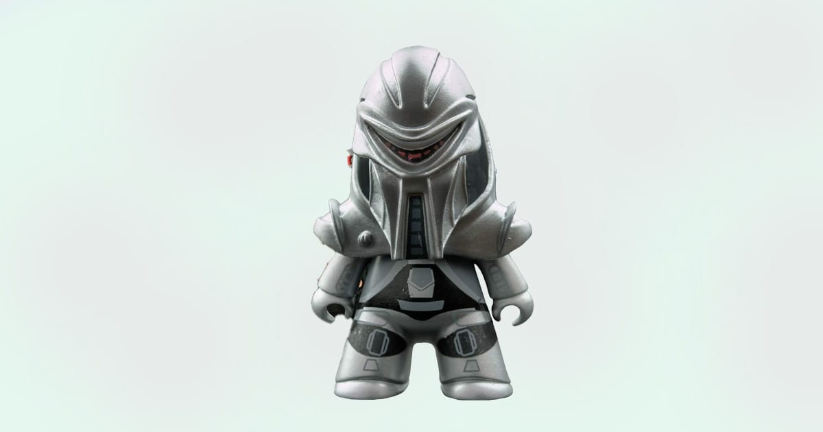 Battlestar Galactica Titans Series 1 Cylon vinyl mini-figure with detailed stylized sculpt.