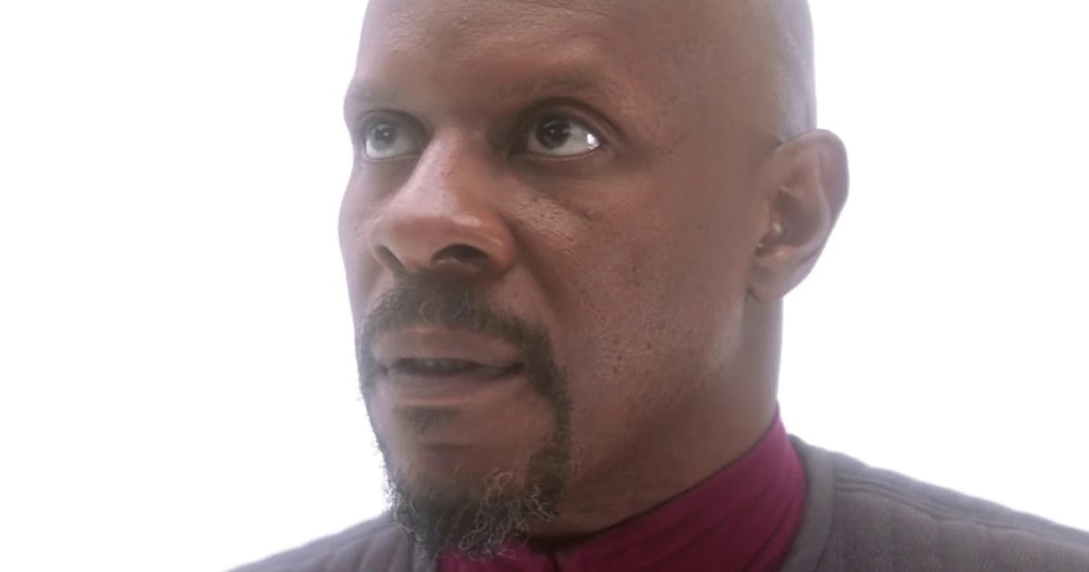 A screen capture of Avery Brooks from "Deep Space Nine."