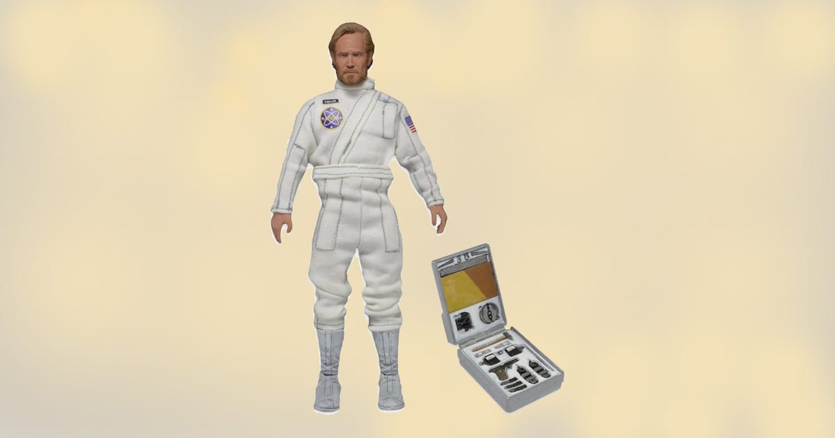 8-inch George Taylor action figure from Planet of the Apes in white spacesuit with equipment case accessory