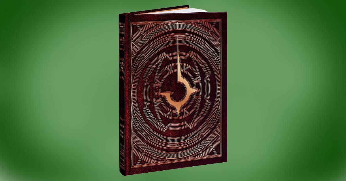 Dune collector’s edition book with ornate red and gold cover design.