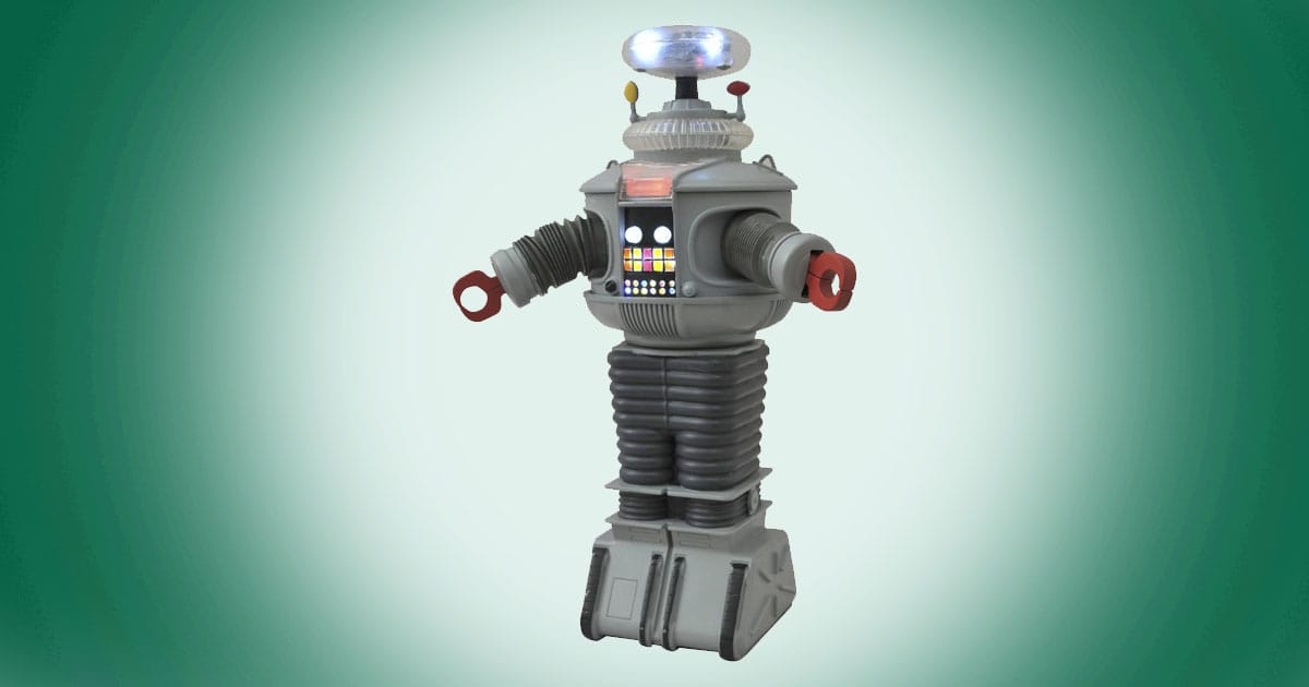 Lost in Space B9 robot figure with lights and sounds from Diamond Select Toys.