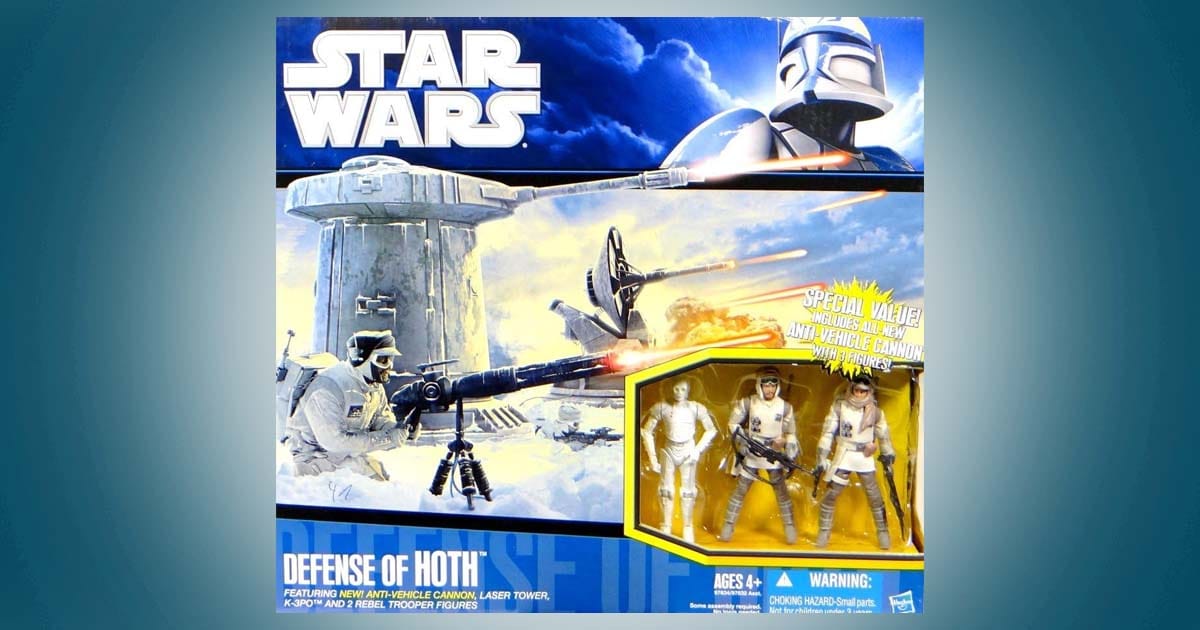 Star Wars Defense of Hoth action figure set with Rebel troopers and K-3PO from The Empire Strikes Back.
