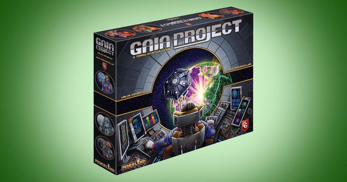 Gaia Project science fiction board game box showing space factions, planetary terraforming, and advanced technology themes.