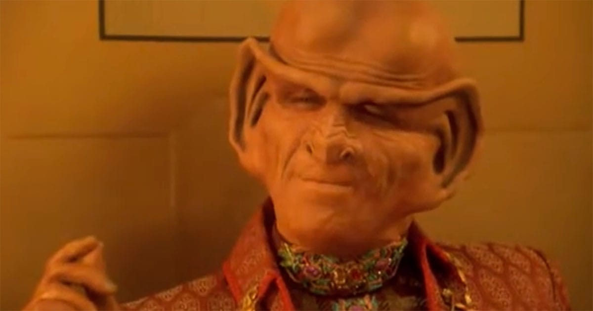 Jeffrey Combs as Brunt the Ferengi Liquidator in Star Trek Deep Space Nine.