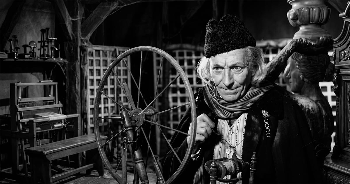 An AI-augmented image from An Unearthly Child.
