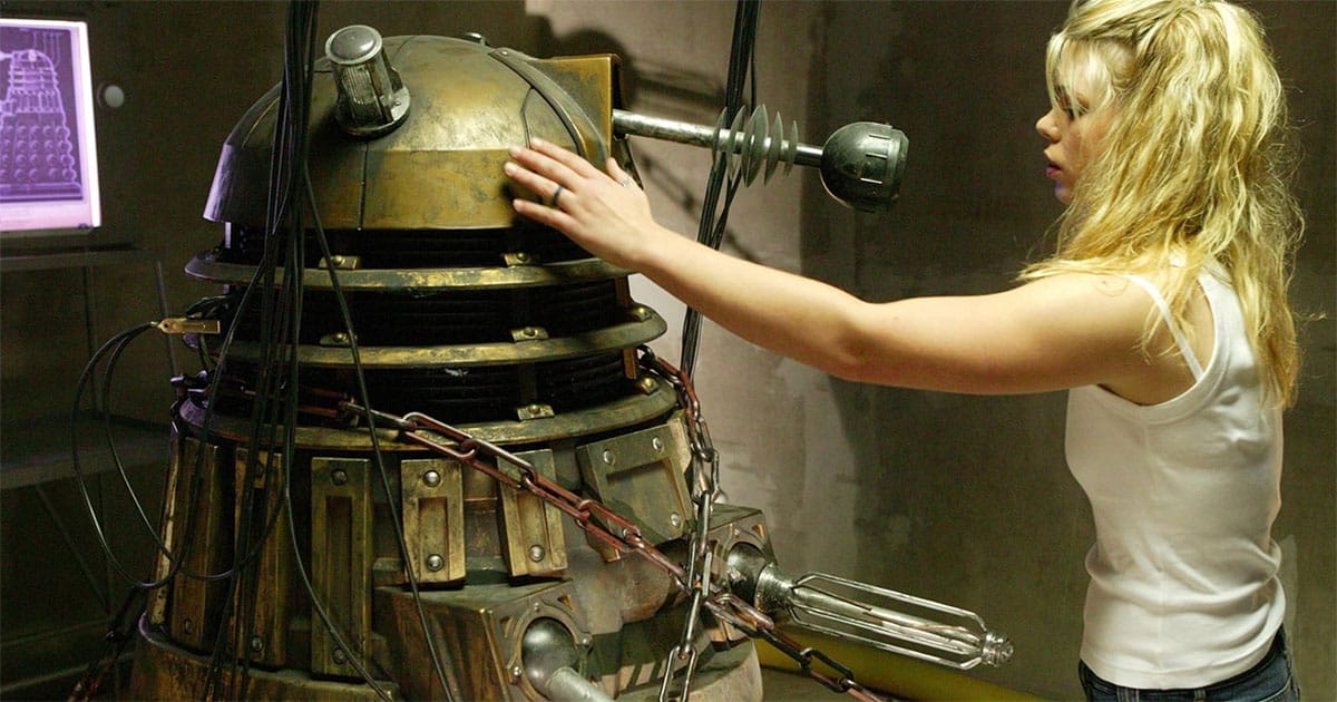 Billie Piper in a screen capture from the Dalek episode.