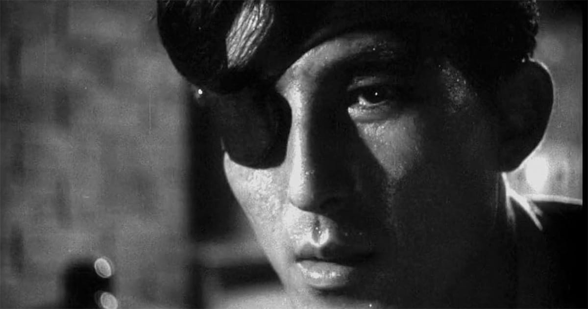 A screen capture from the film showing Dr. Daisuke Serizawa.