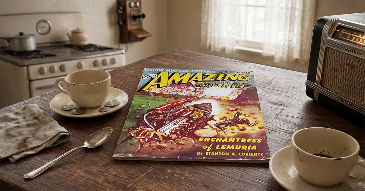 Vintage "Amazing Stories" pulp magazine