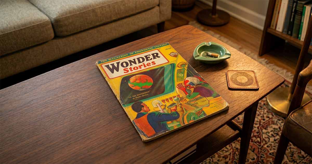 Vintage "Wonder Stories" science fiction magazine