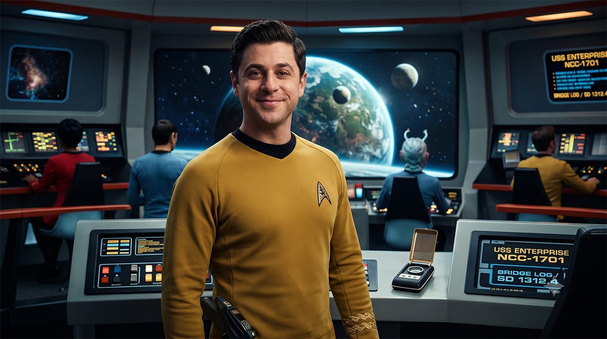 David Henrie as Captain Kirk.