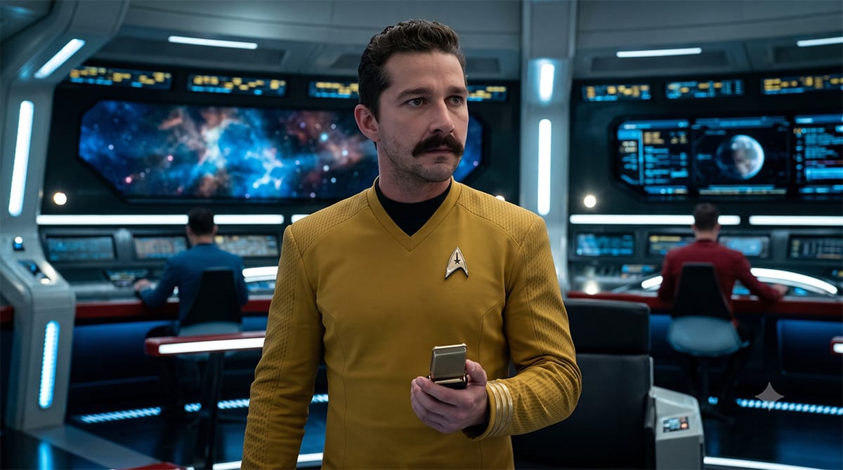 Shia LaBeouf as Captain Kirk.