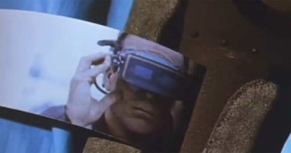Experimental device producing a printed image in "Until the End of the World" (1991).