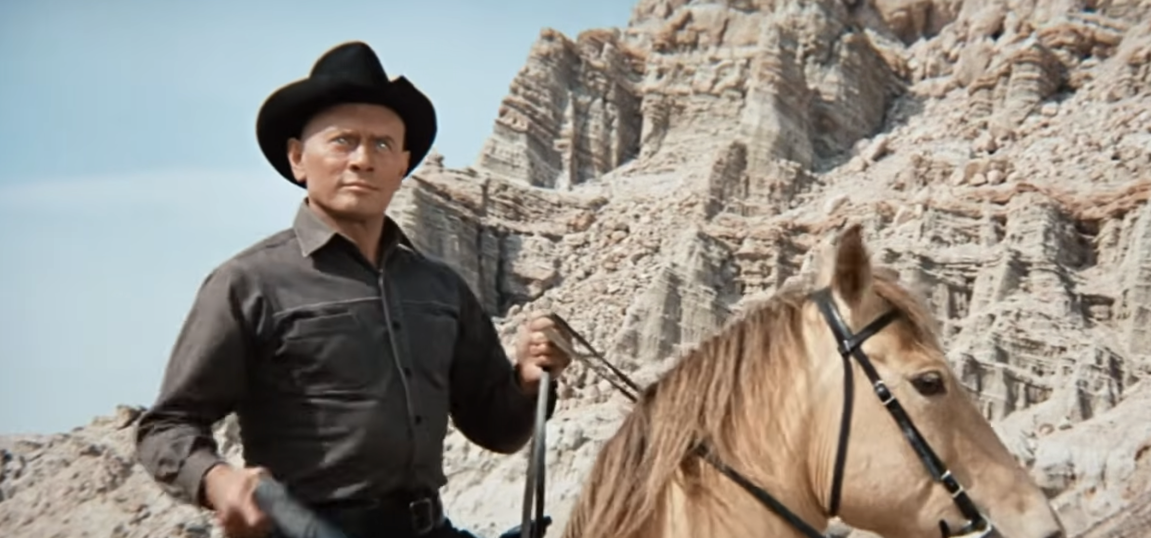Yul Brynner as the robotic Gunslinger on horseback in "Westworld" (1973).