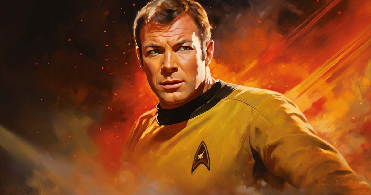 An AI-generated image of Captain Kirk.