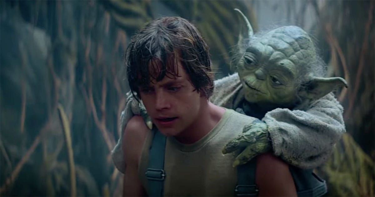 Yoda speaks to Luke Skywalker during Jedi training on Dagobah, saying a Jedi uses the Force for knowledge and defense, never for attack.