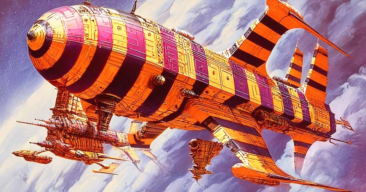 A ship in the style of Alejandro Jodorowsky's "Dune" (1974–1976)