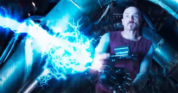 Cypher fires an energy weapon inside the Nebuchadnezzar during his betrayal in "The Matrix."