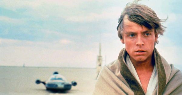 A screen capture from "Star Wars" showing the character Luke Skywalker.