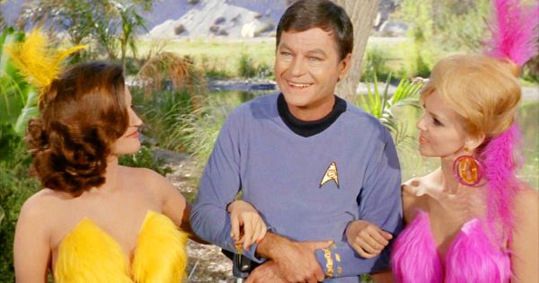 Dr. McCoy with two attractive ladies in 1966.
