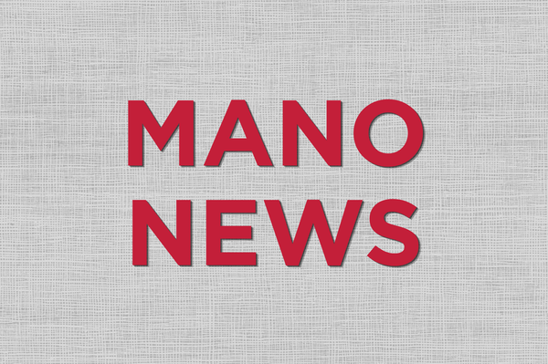 Red MANO News logo on a patterned grey background.